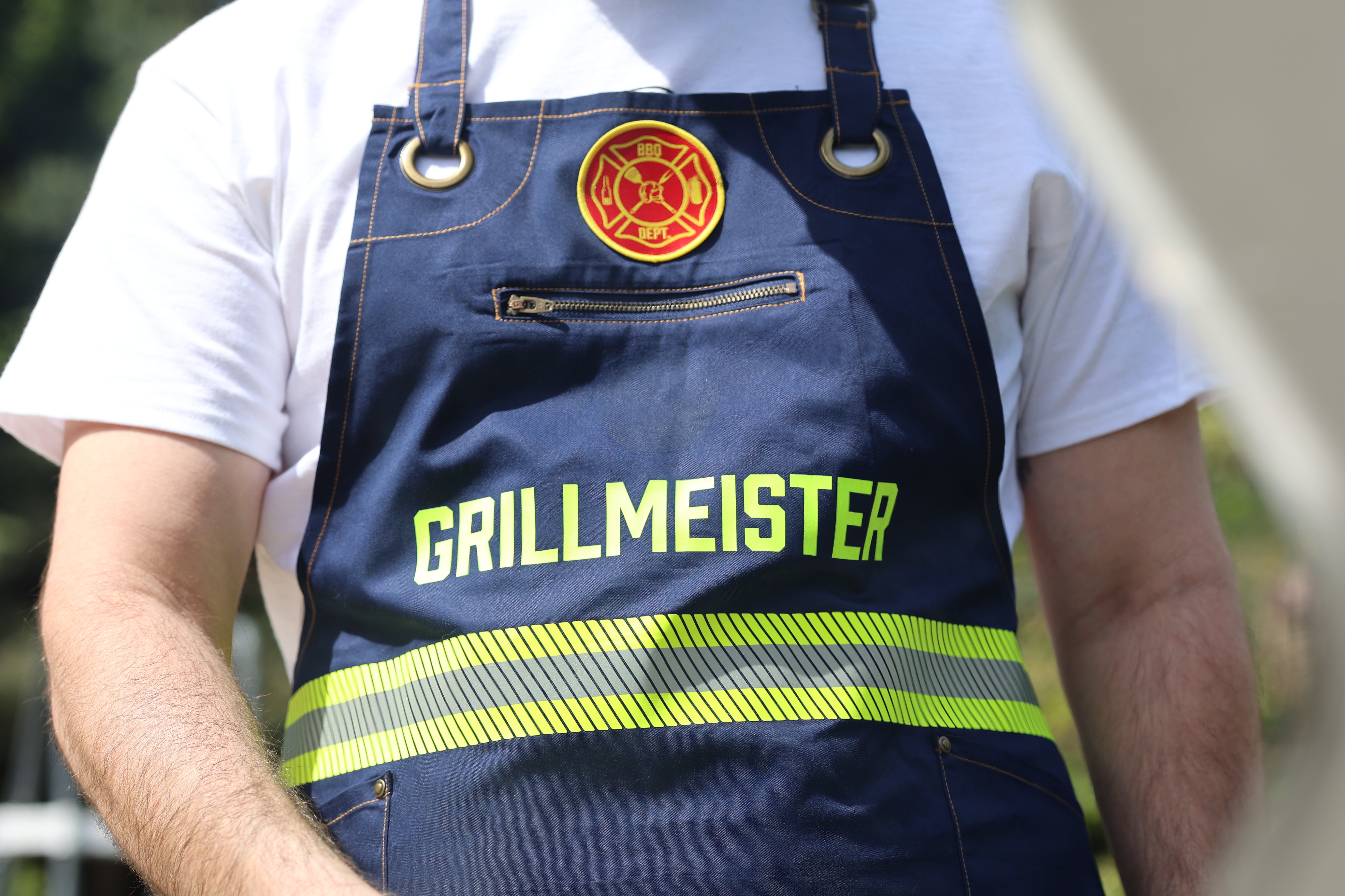 Feuerwehr Grillschürze Navy
