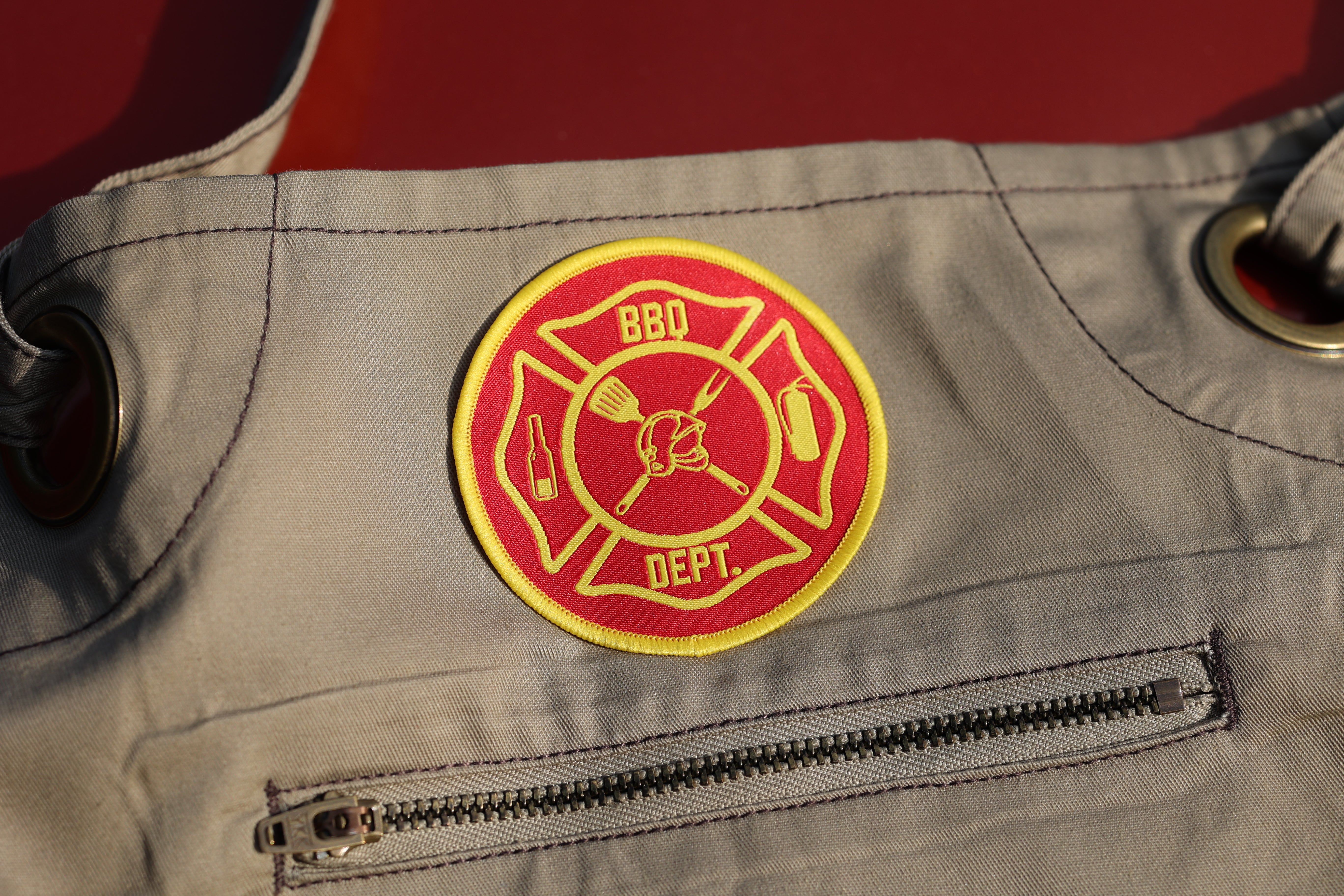 Feuerwehr Grillschürze Sand