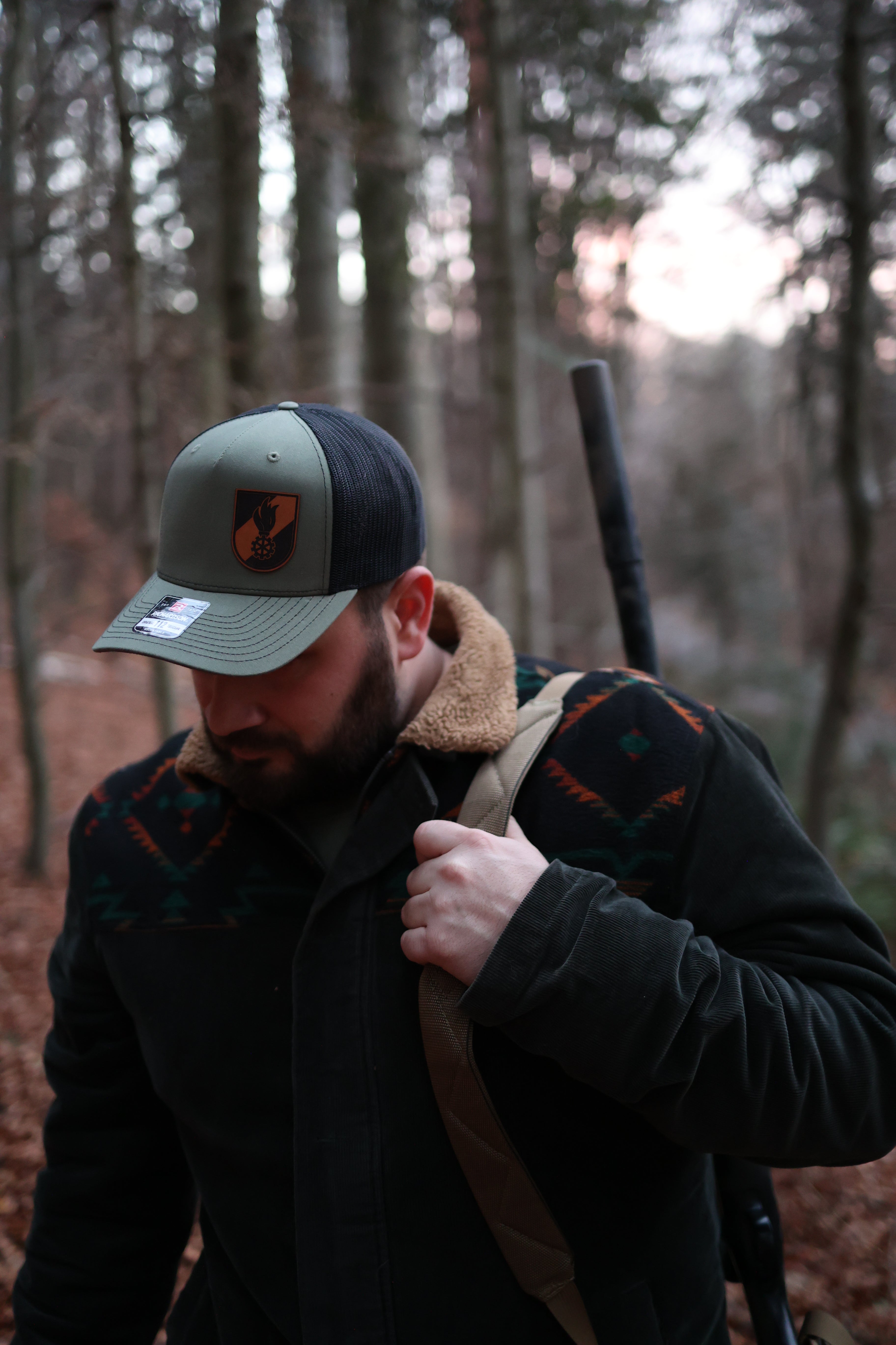 Richardson 112 mit Korpsabzeichen Leder Patch