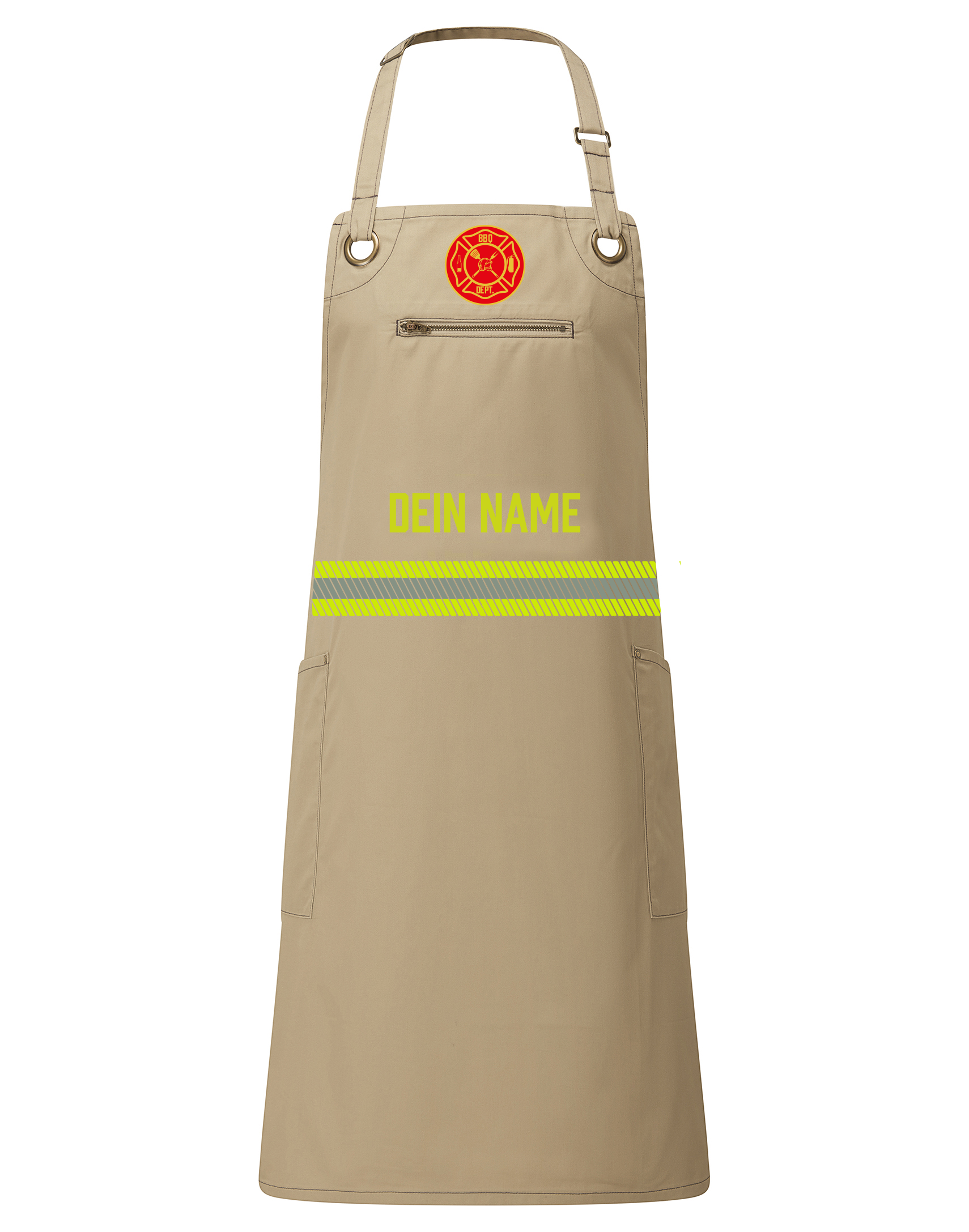 Feuerwehr Grillschürze Sand