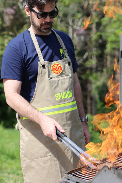 Feuerwehr Grillschürze Sand