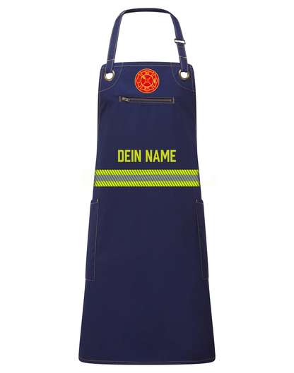 Feuerwehr Grillschürze Navy